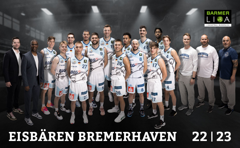 Ein Gruppenfoto der Mannschaft der Eisbären Bremerhaven (Foto)